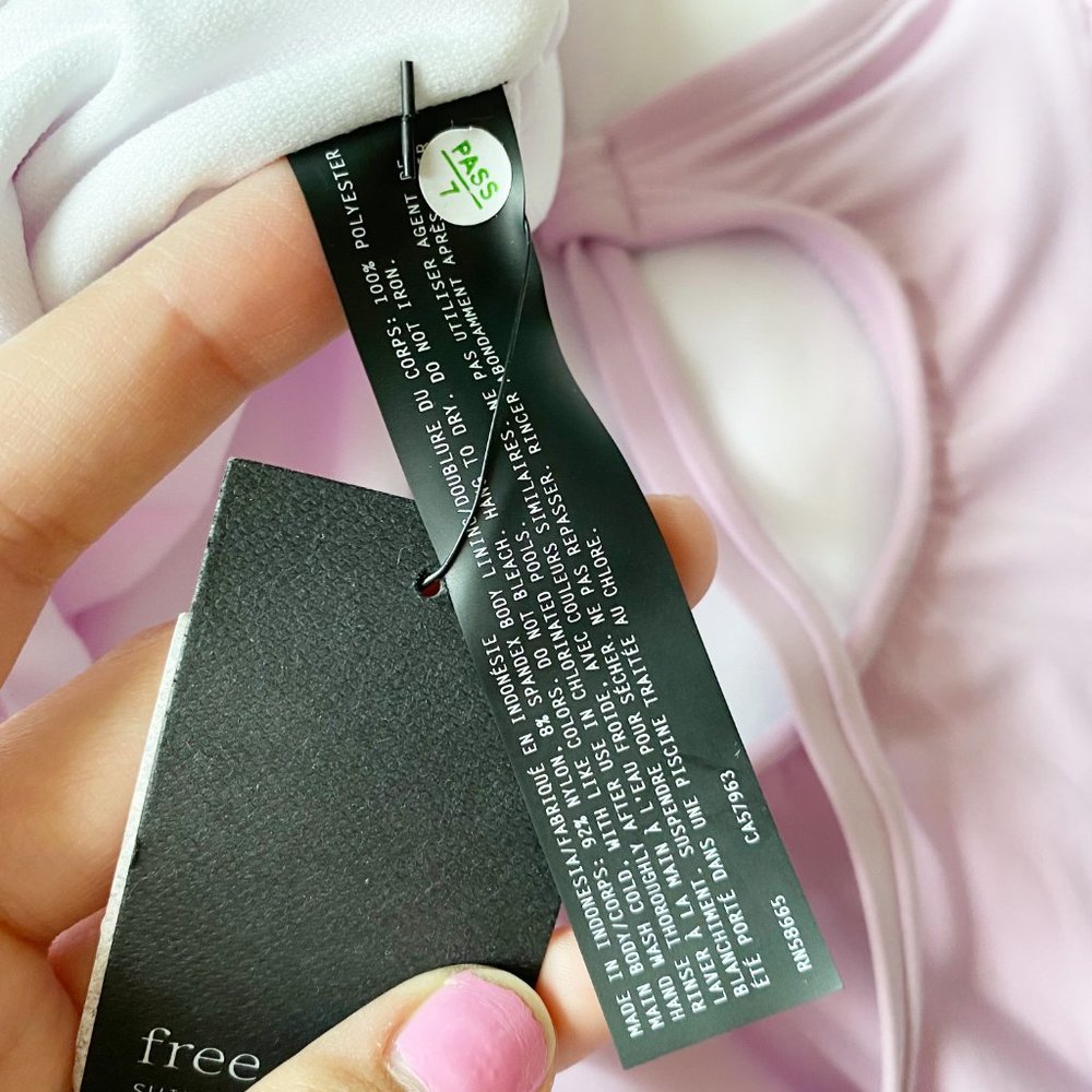 Free Press Dani Ruffle Pink One Piece Swimsuit S - Picture 8 of 13